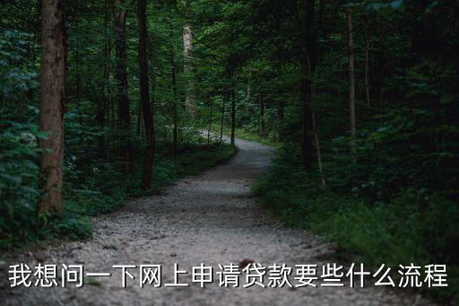 我想問一下網(wǎng)上申請貸款要些什么流程