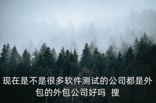現(xiàn)在是不是很多軟件測試的公司都是外包的外包公司好嗎  搜