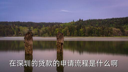 在深圳的貸款的申請流程是什么啊