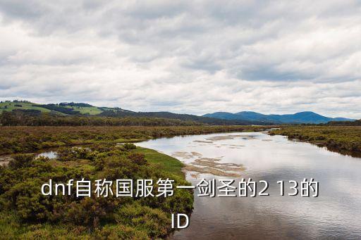 dnf自稱國服第一劍圣的2 13的ID