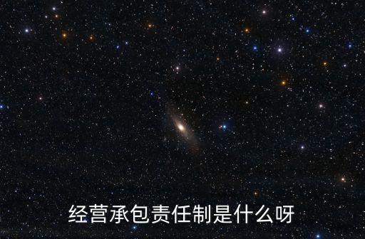 承包制，經(jīng)營(yíng)承包責(zé)任制是什么呀