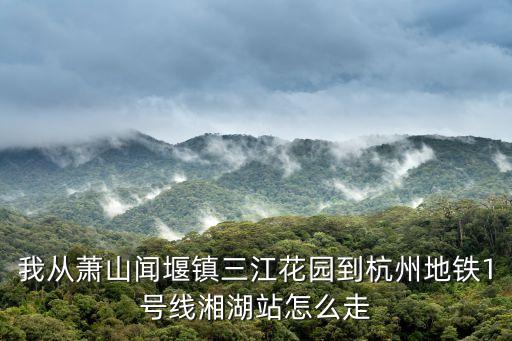 我從蕭山聞堰鎮(zhèn)三江花園到杭州地鐵1號(hào)線湘湖站怎么走