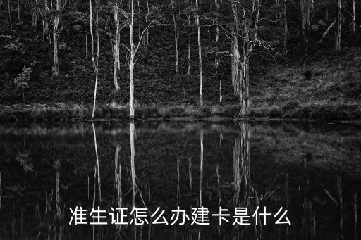 準生證怎么辦建卡是什么