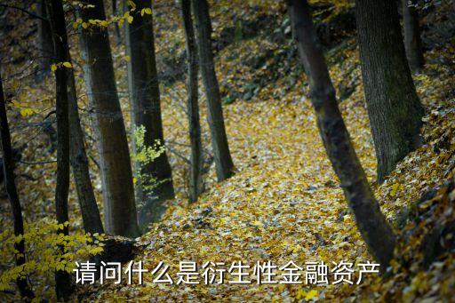 衍生金融資產(chǎn)，請(qǐng)問什么是衍生性金融資產(chǎn)