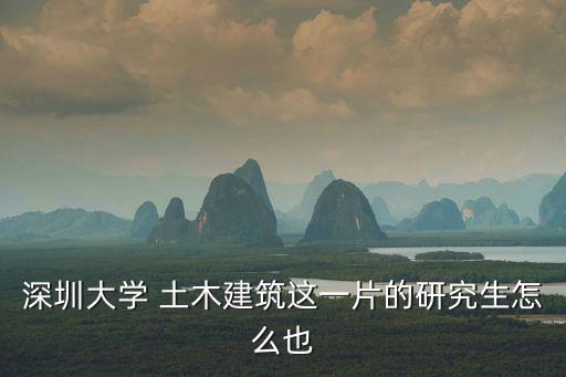 深圳大學(xué) 土木建筑這一片的研究生怎么也