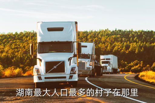 湖南村，湖南最大人口最多的村子在那里