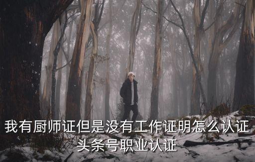 職業(yè)認證，我有廚師證但是沒有工作證明怎么認證頭條號職業(yè)認證