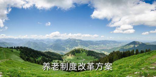 養(yǎng)老制度改革方案