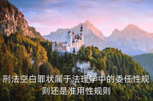 刑法空白罪狀屬于法理學(xué)中的委任性規(guī)則還是準用性規(guī)則