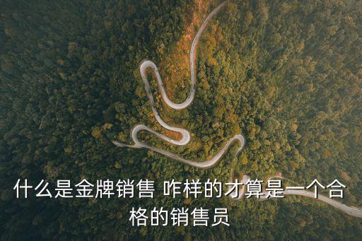 什么是金牌銷售 咋樣的才算是一個合格的銷售員