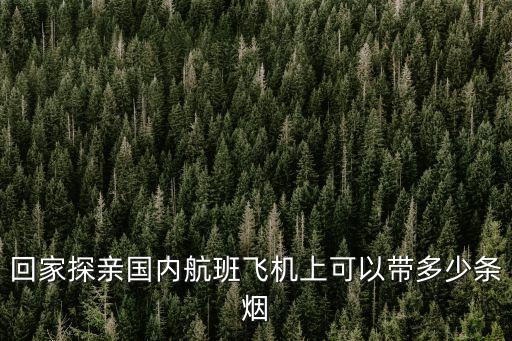 回家探親國(guó)內(nèi)航班飛機(jī)上可以帶多少條煙