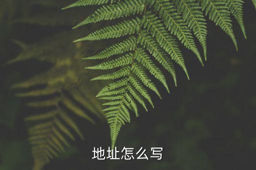 地址一，地址怎么寫