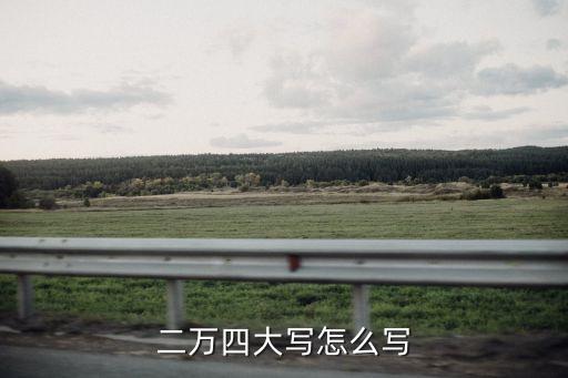 二萬四大寫怎么寫