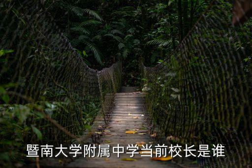 暨南大學附屬中學當前校長是誰