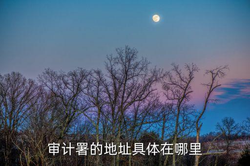 審計署，審計署的地址具體在哪里