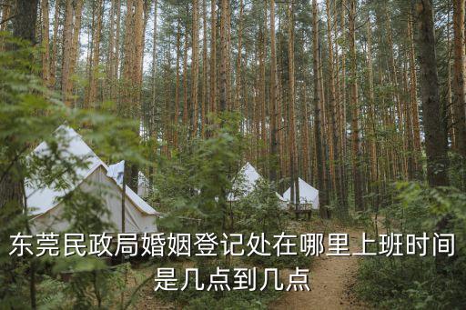 東莞民政局婚姻登記處在哪里上班時間是幾點到幾點