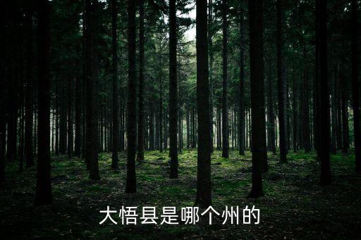 大悟縣是哪個州的