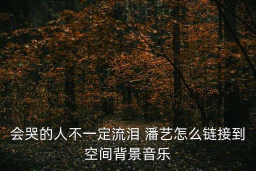 會(huì)哭的人不一定流淚 潘藝怎么鏈接到空間背景音樂