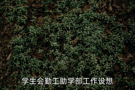 學(xué)生會勤工助學(xué)部工作設(shè)想