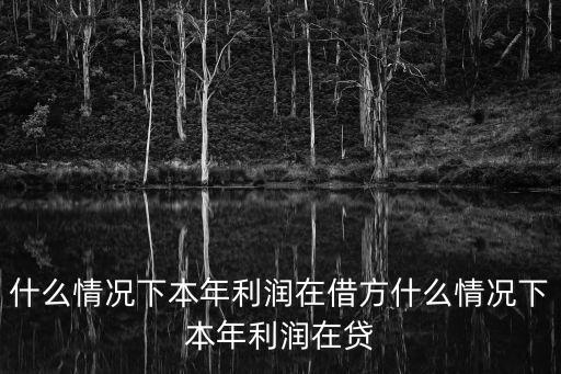 本年利潤(rùn)借方，什么情況下本年利潤(rùn)在借方什么情況下本年利潤(rùn)在貸