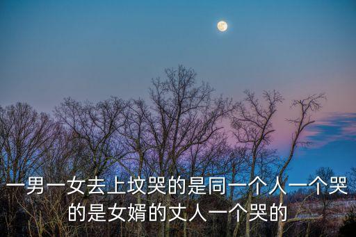 一男一女去上墳哭的是同一個(gè)人一個(gè)哭的是女婿的丈人一個(gè)哭的