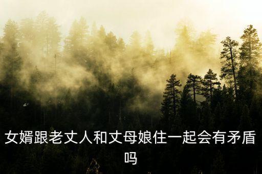 女婿跟老丈人和丈母娘住一起會有矛盾嗎