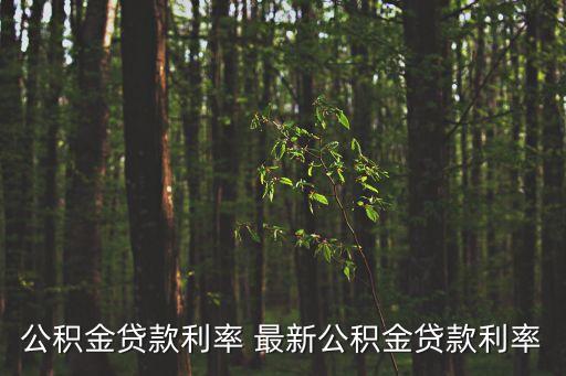 最新公積金貸款利率，住房公積金個(gè)人貸款利率是多少