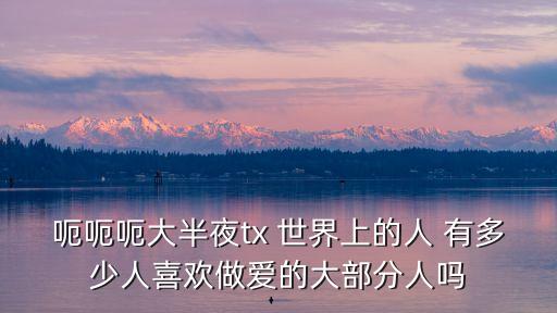 呃呃呃大半夜tx 世界上的人 有多少人喜歡做愛的大部分人嗎