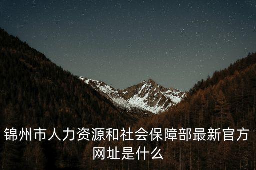 錦州市人力資源和社會(huì)保障部最新官方網(wǎng)址是什么