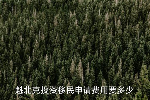 魁北克投資移民申請費用要多少