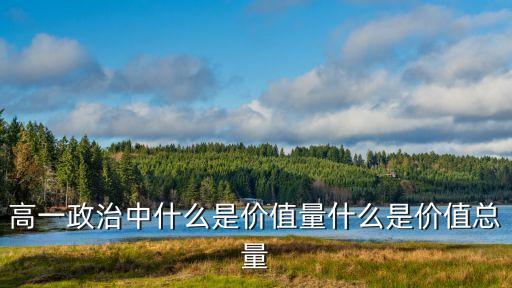 價值量，什么叫商品的價值量