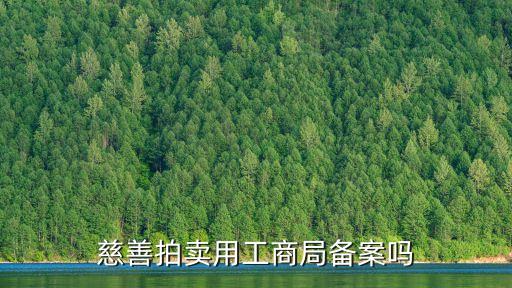 慈善拍賣用工商局備案嗎