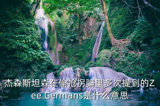 杰森斯坦森在偷搶拐騙里多次提到的Zee Germans是什么意思