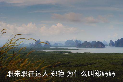 職來職往達人 鄭艷 為什么叫鄭媽媽