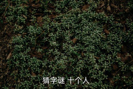 猜字謎 十個人