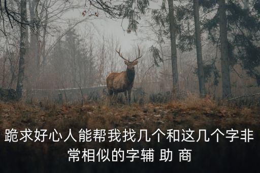 跪求好心人能幫我找?guī)讉€(gè)和這幾個(gè)字非常相似的字輔 助 商