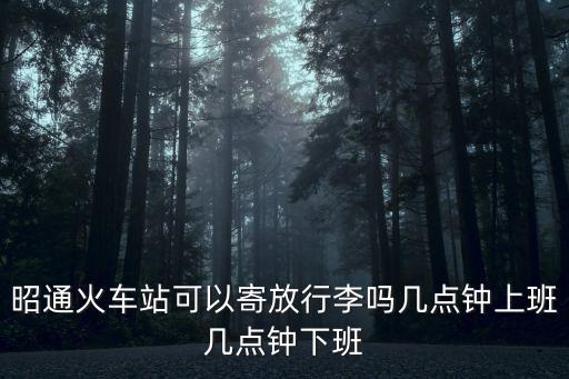 昭通火車站可以寄放行李嗎幾點鐘上班幾點鐘下班