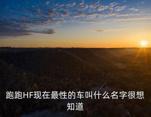 跑跑HF現(xiàn)在最性的車叫什么名字很想知道