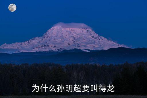 為什么孫明超要叫得龍
