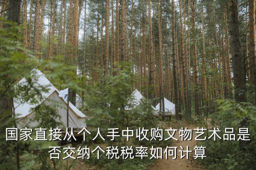 國家直接從個人手中收購文物藝術品是否交納個稅稅率如何計算