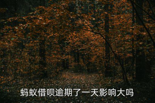 螞蟻借唄逾期了一天影響大嗎