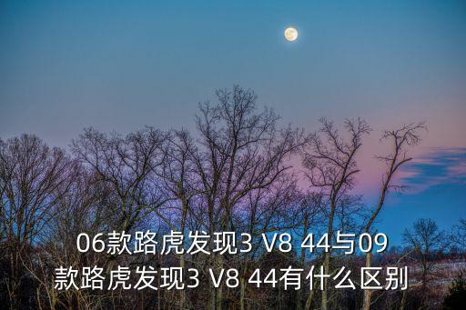 06款路虎發(fā)現(xiàn)3 V8 44與09款路虎發(fā)現(xiàn)3 V8 44有什么區(qū)別