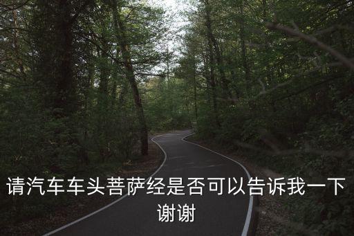 請汽車車頭菩薩經(jīng)是否可以告訴我一下謝謝