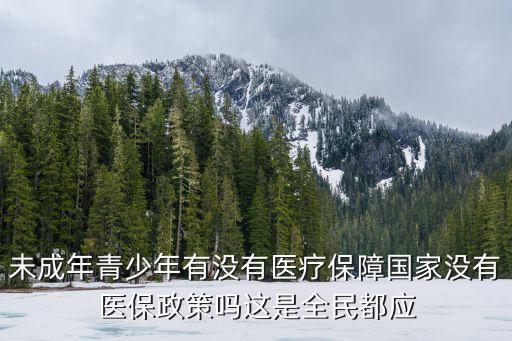 未成年青少年有沒有醫(yī)療保障國家沒有醫(yī)保政策嗎這是全民都應(yīng)