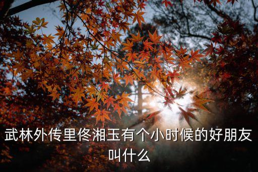 武林外傳里佟湘玉有個(gè)小時(shí)候的好朋友叫什么