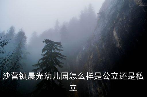 沙營鎮(zhèn)晨光幼兒園怎么樣是公立還是私立