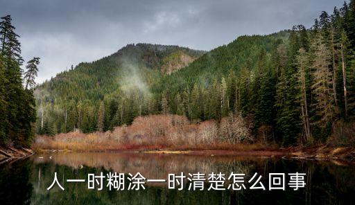 人一時(shí)糊涂一時(shí)清楚怎么回事