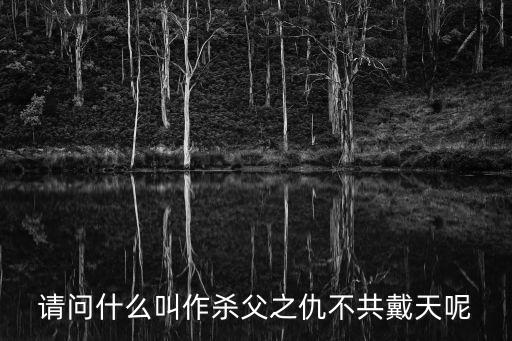 殺父仇人，請問什么叫作殺父之仇不共戴天呢