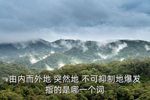 由內(nèi)而外，由內(nèi)而外地 突然地 不可抑制地爆發(fā)指的是哪一個(gè)詞