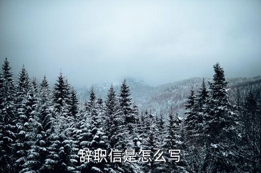 離職信怎么寫，辭職信是怎么寫
